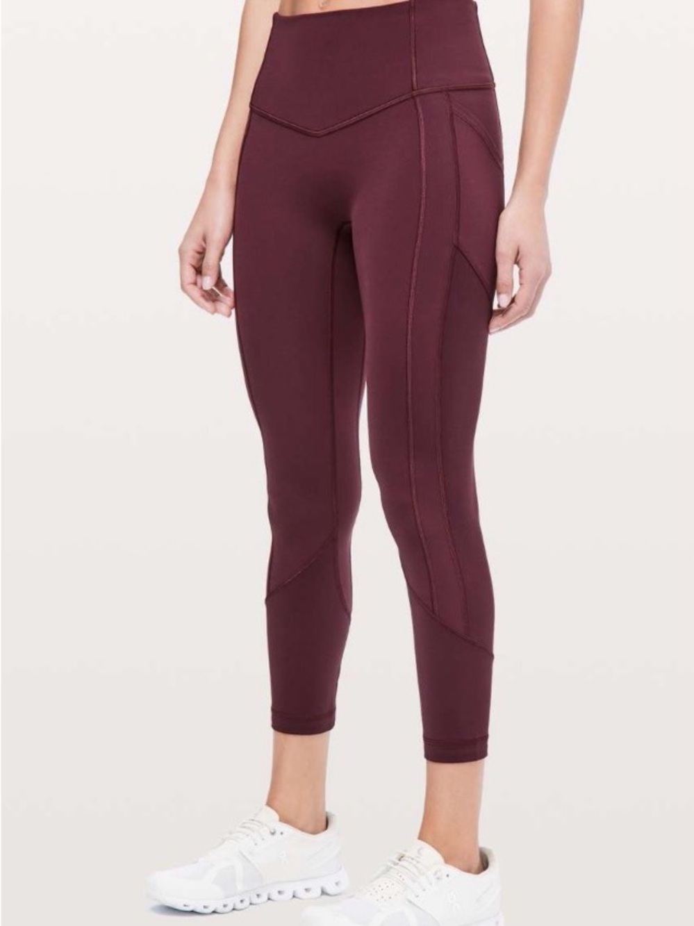 Lululemon All The Right Places Crop II *23" plum maroon